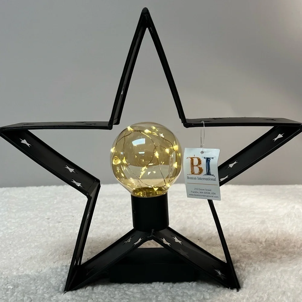 BI Country Rustic Black Star LED Indoor/Outdoor Light